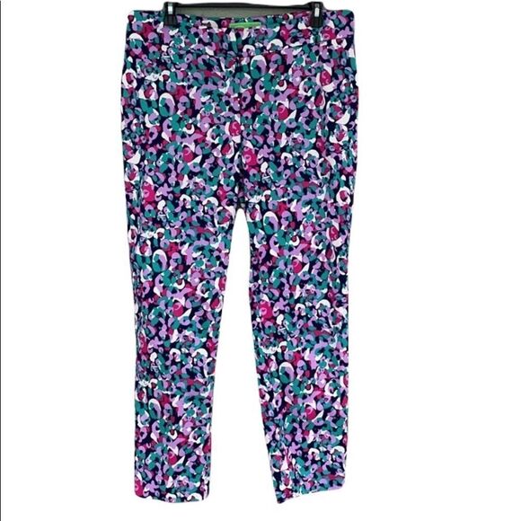 Pappagallo Sz 10  The Chelsea pant in Jade Multi - Picture 2 of 12